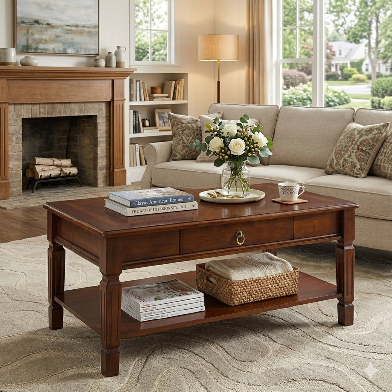 Four Leg Coffee Table with Storage