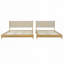 Structure de lit plateforme en bois d'hévéa-87702956-87702955