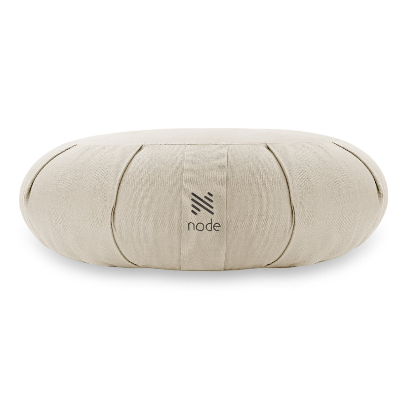 15" x 5" Round Floor Pillow and Meditation Bolster, Natural