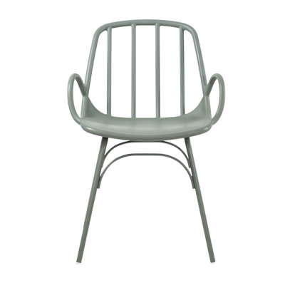 Chaise avec accoudoirs à dossier en lattes Pearce