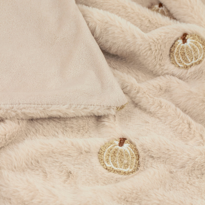 Autumn Pumpkins Abstract Knitted Blanket
