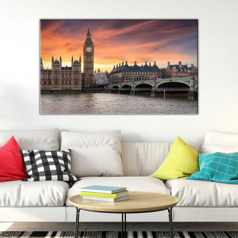 « london, angleterre », reproduction de photo sur toile, H 18 po x l 30 po x P 1 po