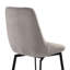 Chaises de salle à manger pivotantes modernes Johnnae en tissu gris avec pieds en métal noir