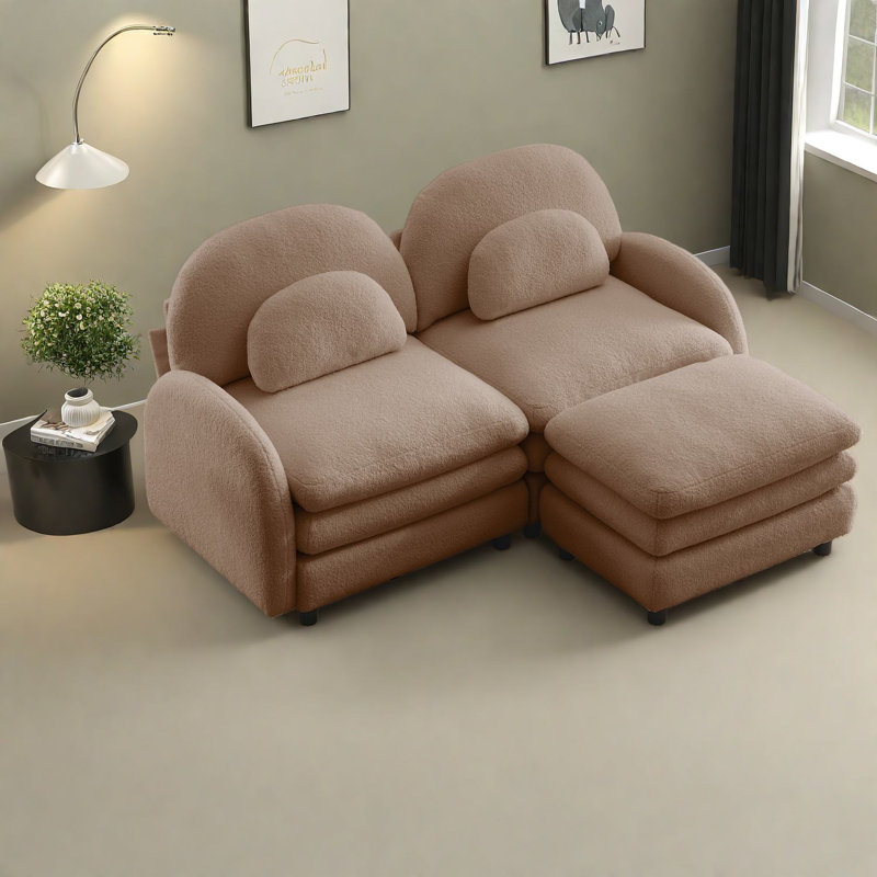 Canapé modulaire moderne en tissu Cloud Comfort