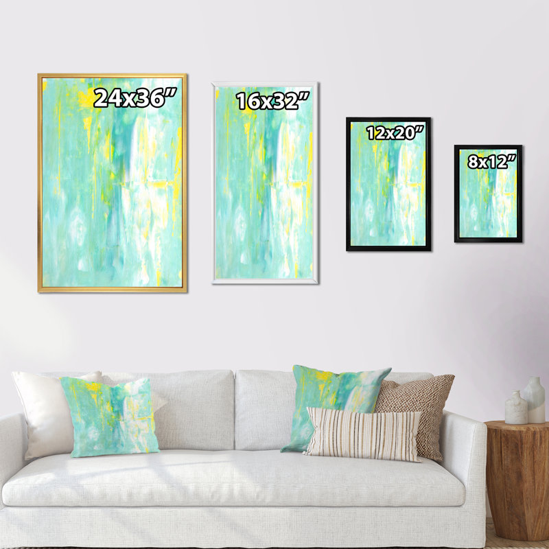 Art moderne gris et bleu II 2FL47711, Cadre noir, H 20 po x l 12 po x P 1 po