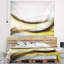 Tapisserie abstraite «Golden Waves»-28505416
