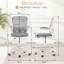 Chaise de bureau à domicile avec accoudoirs relevables et repose-pieds réglables, idéale pour étudier (gris).-456156421