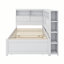 Lit de jour en bois avec tablettes de rangement, USB et lit gigogne-985278666