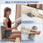 Coussin pour les genoux pour le sommeil du dos, coussin de traversin en mousse à mémoire de forme demi-lune pour les jambes, coussin sous le genou pour soulager les douleurs au dos et aux hanches, confort pour la cheville et les pieds, housse lavable à la machine, orange-124900538