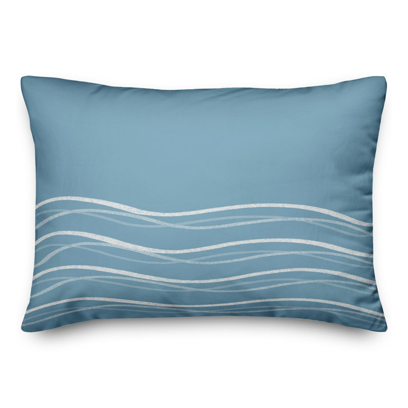 Coussin Striped, Bleu