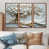 Toile avec cadre flottant brun