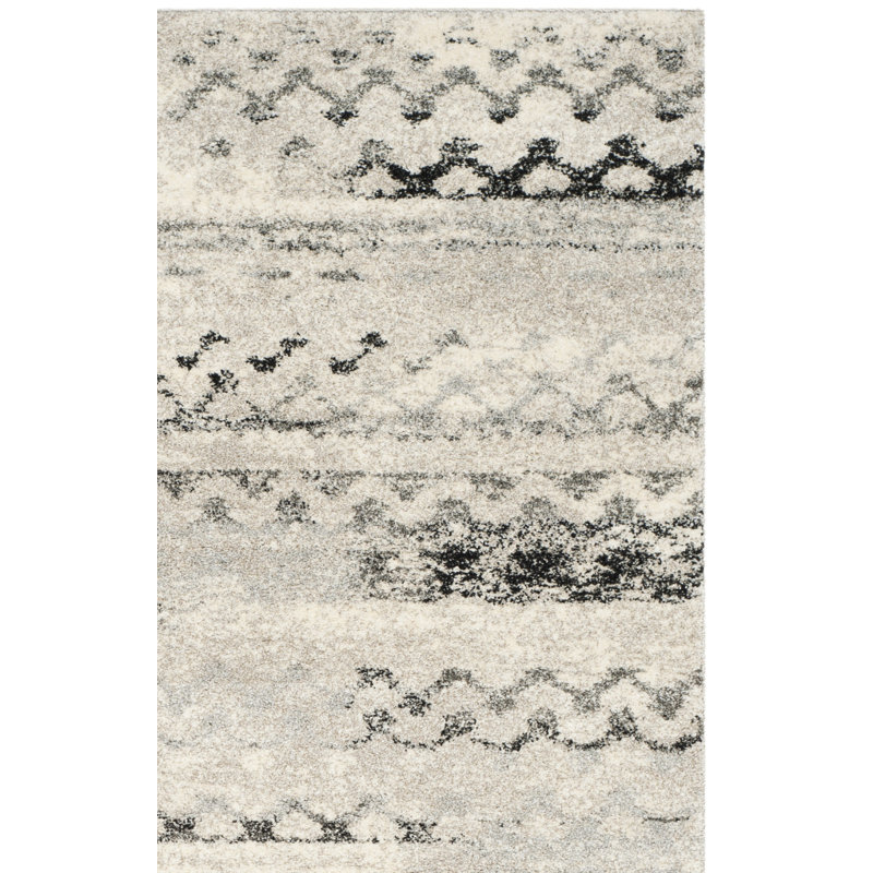 Tapis performance à motif abstrait rétro Sabang, Rectangle 3 pi x 5 pi