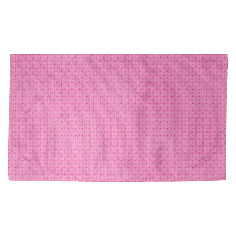 Tapis de porte d’intérieur napperon Kitterman, Rectangulaire 2 pi 1,5 po x 3 pi 4 po, Rose