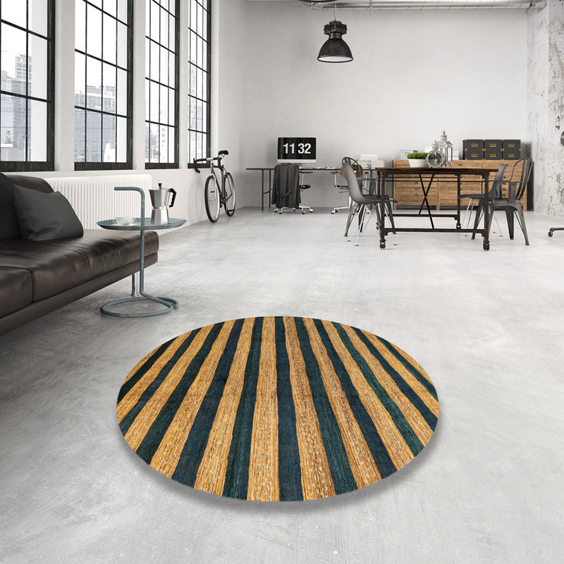 Tapis abstrait moderne 4259, Rond 7 pi