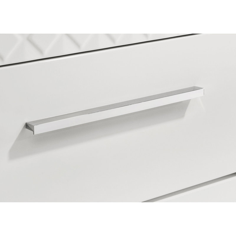 Commode 6 tiroirs Pierce White, Gloss White
