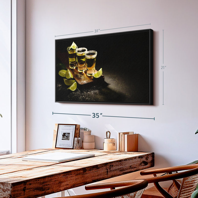 Téquila Shots, reproduction sur toile, H 21 po x l 31 po