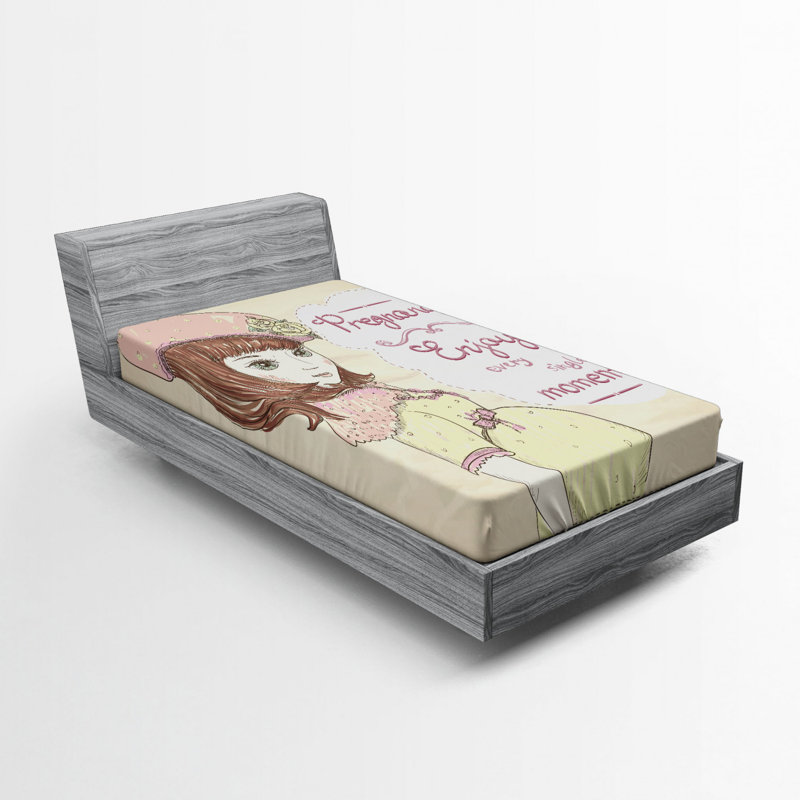 Saying Microfiber Fitted Sheet, Twin Fitted Sheet