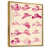 Toile avec cadre flottant or