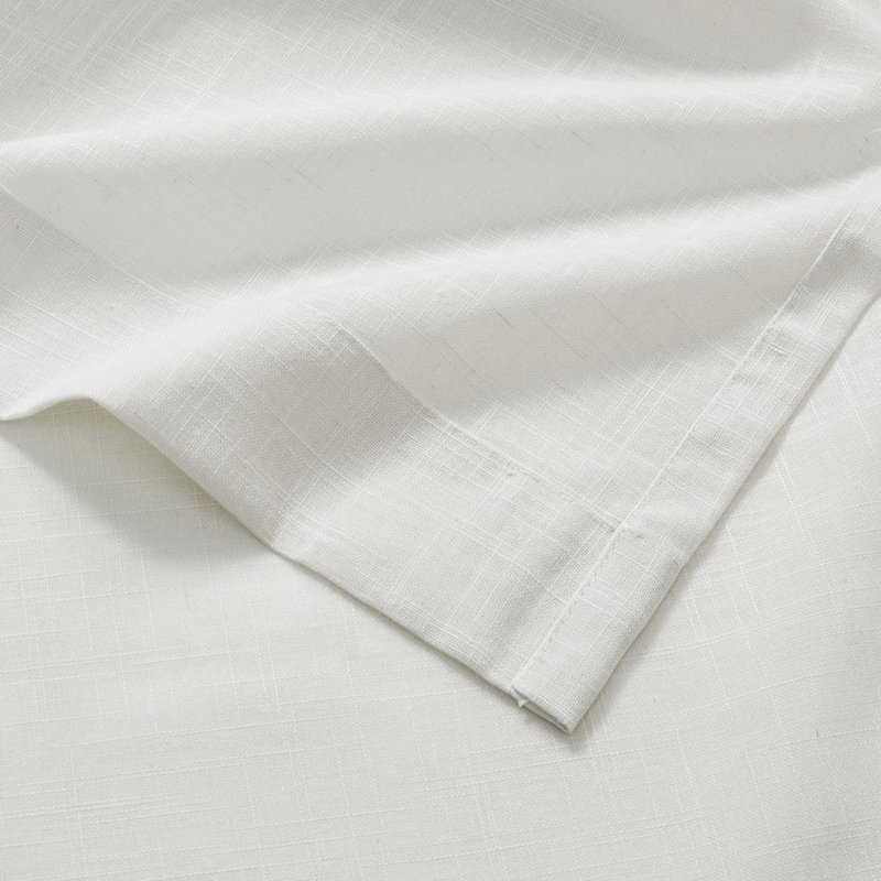 Light Filtering Curtain Panel Pair(2 Pcs Window Panels), White