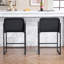 Ensemble de 2 tabourets de comptoir rembourrés avec structure en métal robuste pour la cuisine, le bar ou la salle à manger-750669587