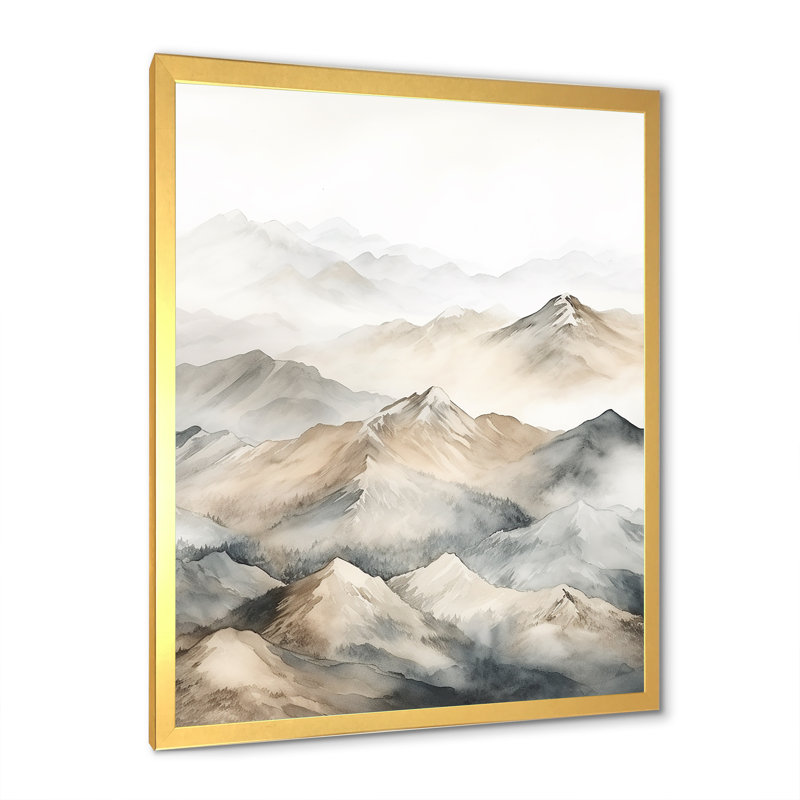 Mountain Silent Beauty III, Cadre doré simple, H 20 po x l 12 po x P 1 po
