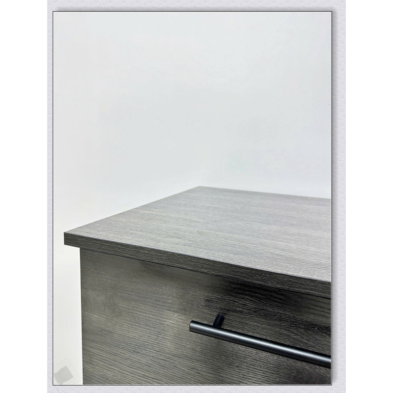 Commode Robin Gentleman en gris avec tiroirs très profonds et fabrication écologique pour les chambres à coucher modernes