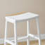 23.6" Saddle Stool, Kitchen Counter Stool With Footrest, Set Of 2-547465849