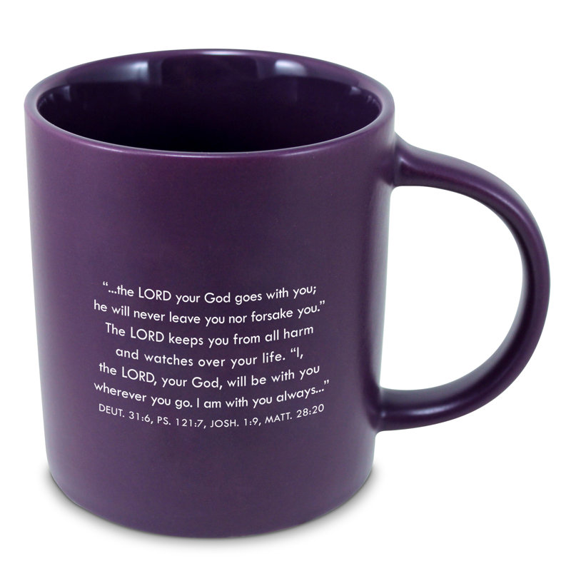 Tasse mauve «God Is With You Always 18Oz»