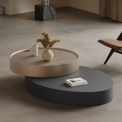 Modern minimalist double-tier coffee table