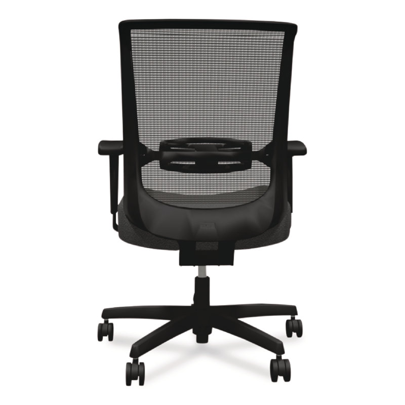 Black Mesh Adjustable Arms Mid-Back Task Chair