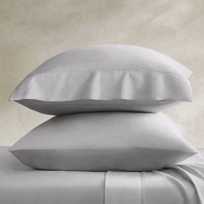 Premium King Sateen Sheets And Sheet Sets, Egyptian Cotton, Grey, 2-piece Pillowcase Set