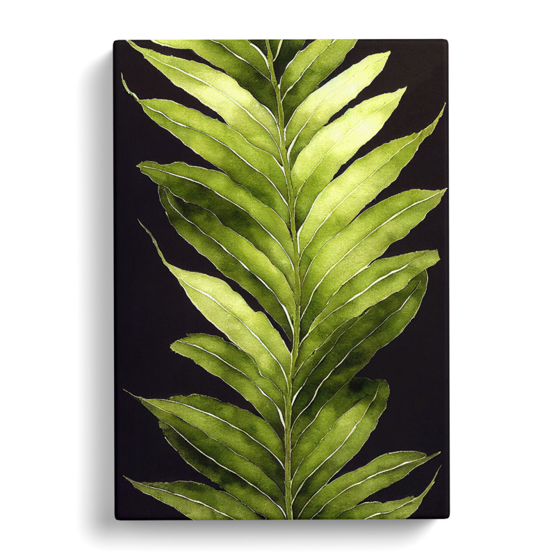 Watercolour Fern Leaf Vol.2 - Wrapped Canvas, 60cm H x 40cm W x 3cm D