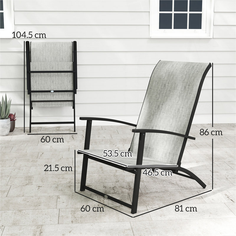 Ensemble de 2 chaises d'extérieur, chaises pliantes