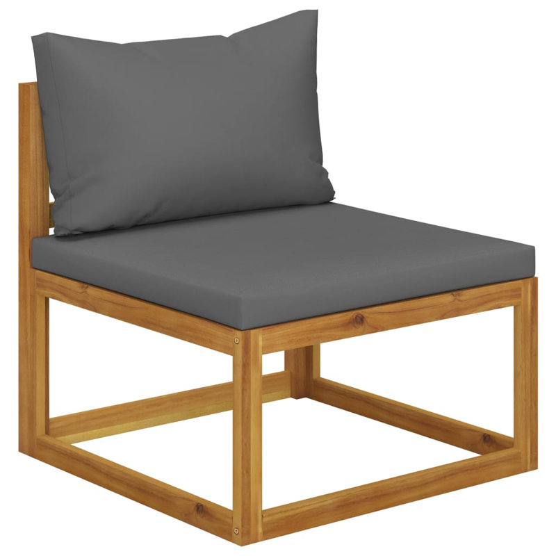5 Piece Lounge Chair with Cushions, Gray