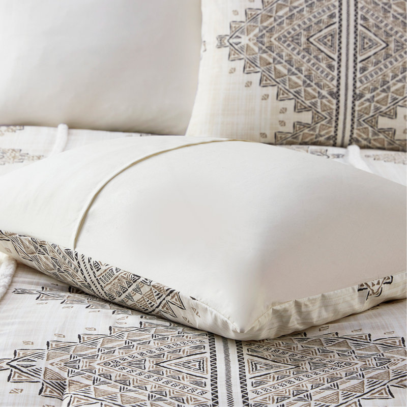 Ensemble d'édredon pour lit double / grand 4 pièces avec coussin décoratif, conception globale, hypoallergénique et lavable à la machine