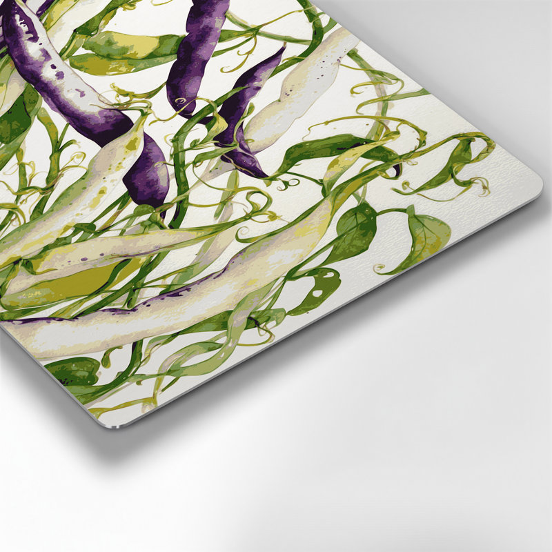 Art mural en métal beige, légumes et haricots, H 11 po x l 14 po