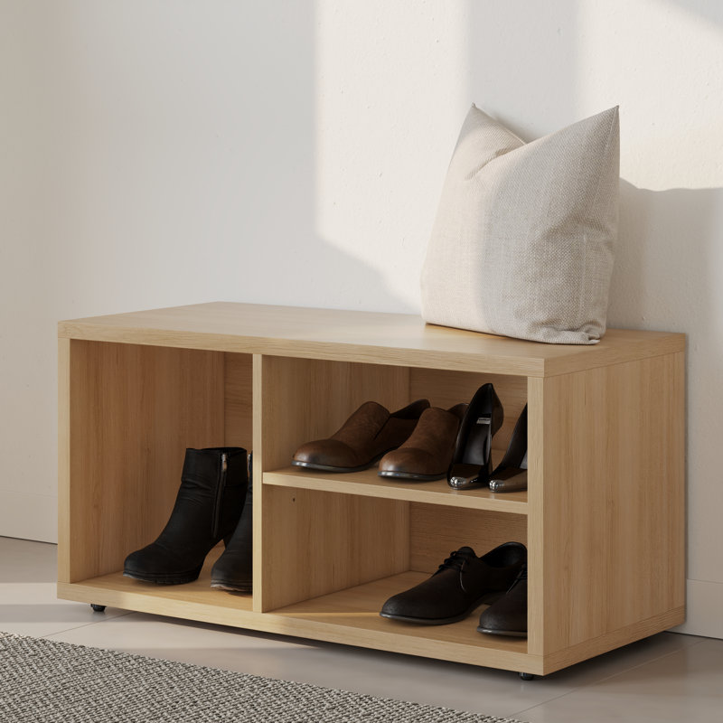 Banc de rangement pour chaussures Porto, Beige