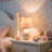 12.5" Ceramic Small Table Lamps Set, Cute Floral for Girls Bedroom Bedside Counter Tables