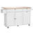 60In Kitchen Island Cart Rolling Storage Cabinet Table With Drawer Drop Leaf