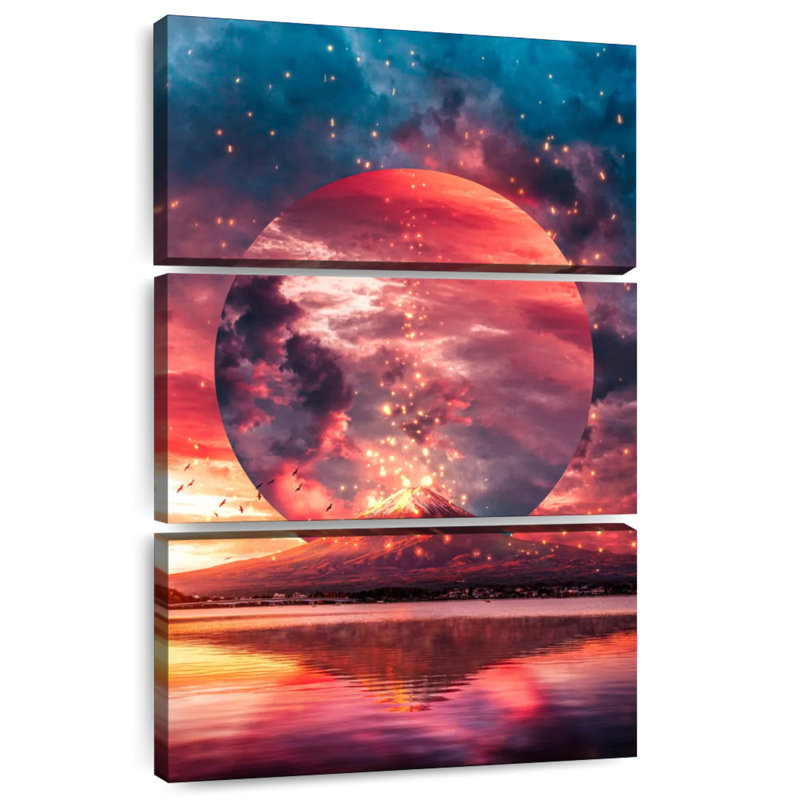 Alvord Volcano Blazing Sky, 74" H x 48" W