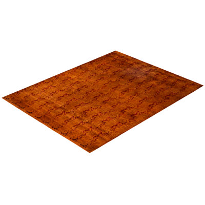 Carbone Hand-Knotted Wool Modern-Contemporary Gold Area Rug 8' 3" x 10' 2"