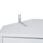 Armoire de salle de bain grise avec tablettes réglables et deux tablettes à hauteur pratique-1454077137