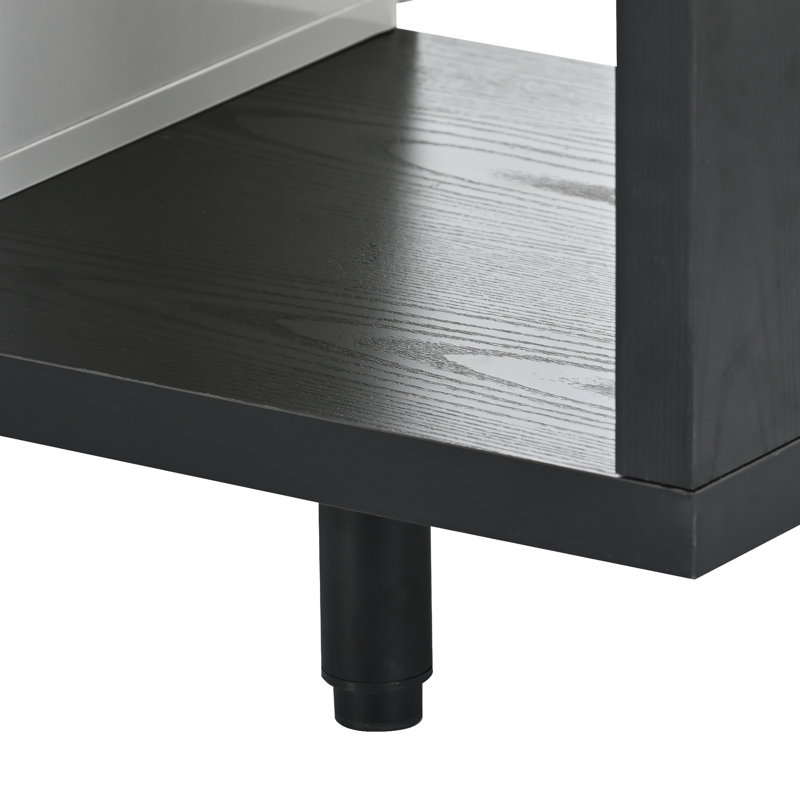 Modern Tv Stand For 80+ Inch Tvs, Extendable 70.1'' - 100'', Black And White Cabinet Stand, Fashionable, 100'' Adjustable, &