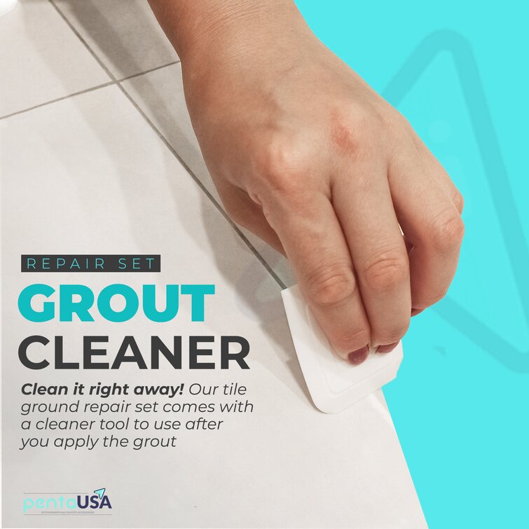 PentaUSA Grout - Grey Grout Repair Tube 8.8 oz, Renews Tile Grout, Fast Drying and Odorless Formula 250gr