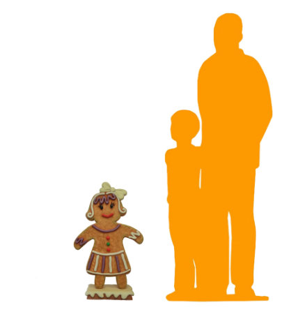 Small Mama Gingerbread Cookie Over Sized Statue