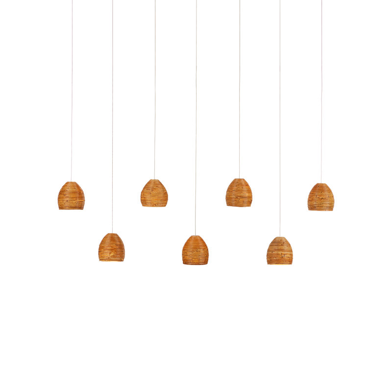 Luminaire suspendu rectangulaire 7 lumières Beehive