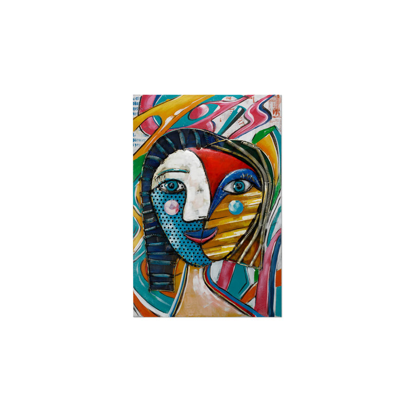 Handmade Traditional Characters Wall Decor on Metal