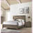 Transitional Rustic Gray 2-Drawer Nightstand with Metal Hardware