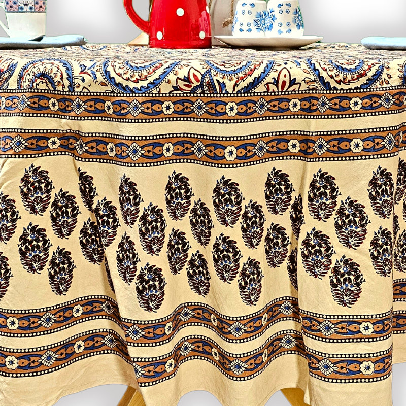 Floral 100% Cotton Tablecloth