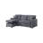 Convertible Sectional Dark Gray Color Corduroy Reversible Chaise W Storage And Sofa Pull Out Bed Pillows Living Room 2Pc Set